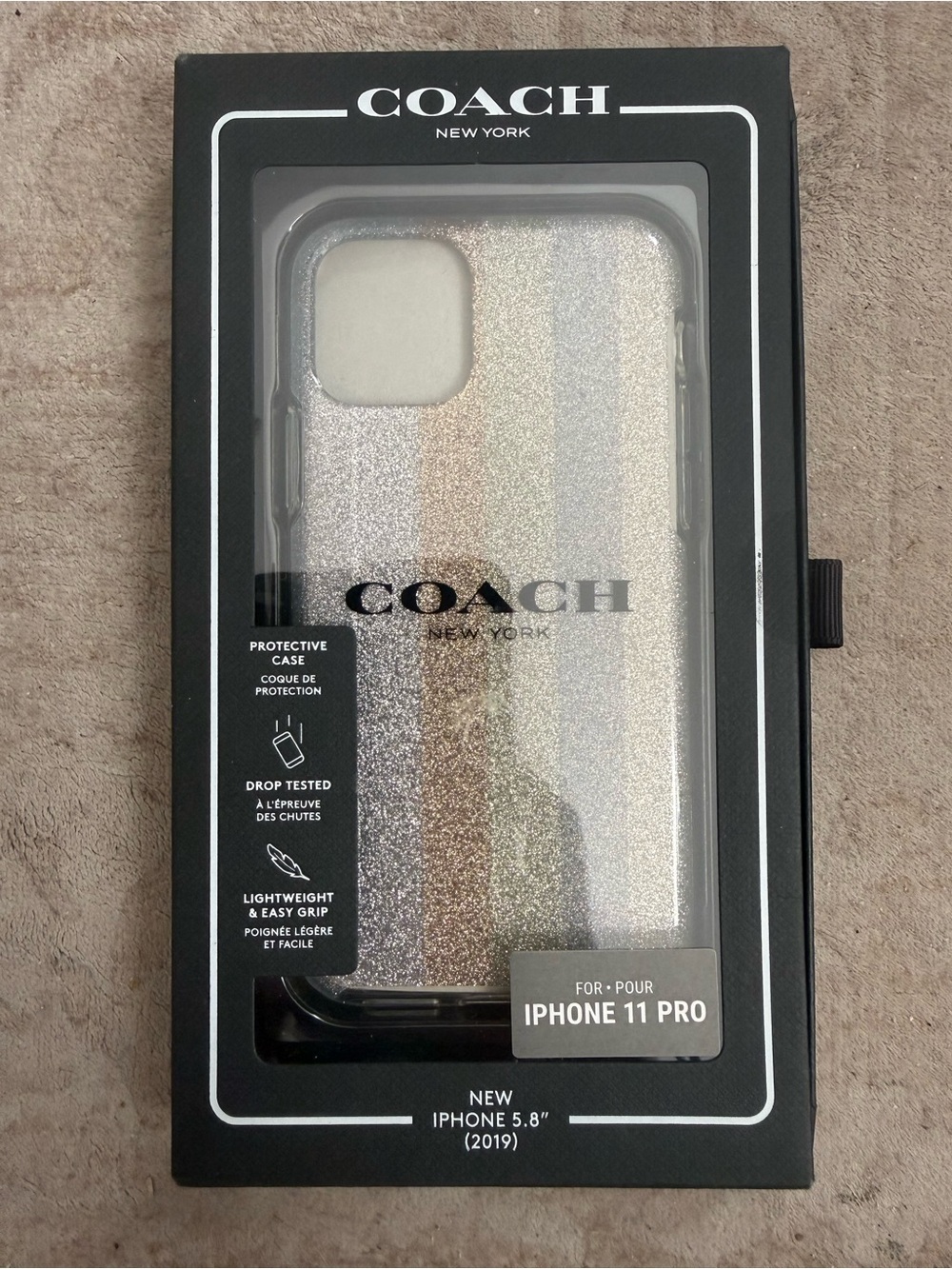 COACH Glitter Stripe iPhone 11 Pro Case